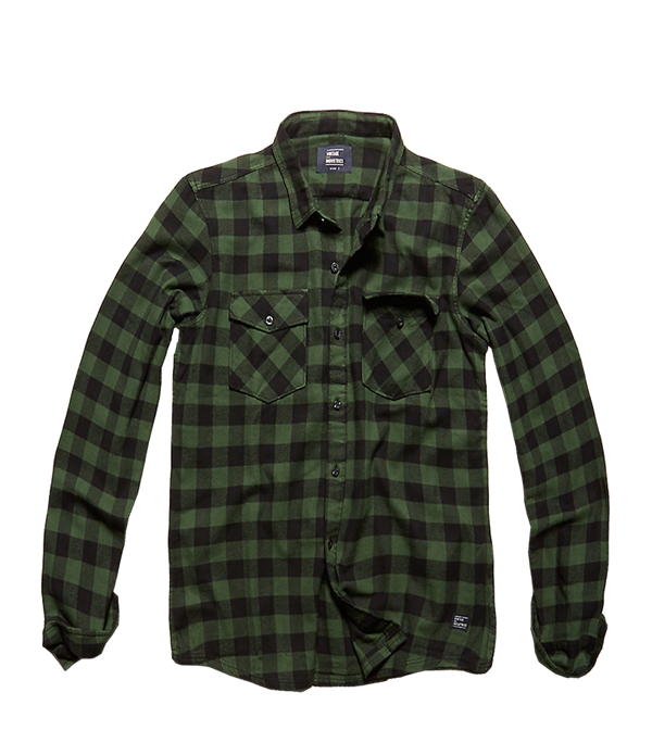 Рубашка Vintage Industries Harley Green Check