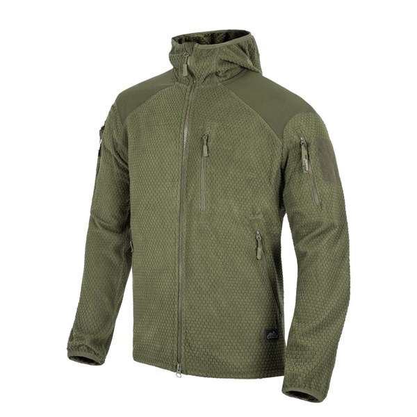 Флисовая кофта ALPHA HOODIE Olive Green Helikon-Tex BL-ALH-FG-02