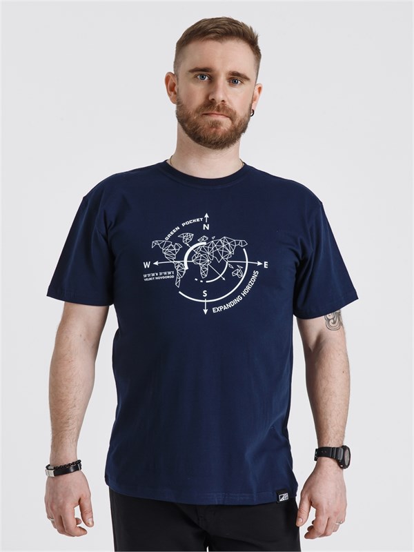 Футболка Компас темно синий Green Pocket GP1
