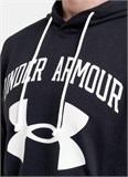 Худи без молнии Rival Terry Big Logo Black Under Armour 1361559-001