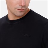 Текстура ткани футболки BASE Black APEX — 72% хлопок, 28% полиэстер